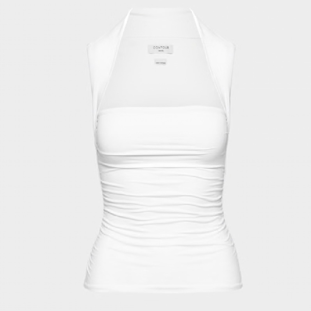 Aritzia Original Contour Flourish Top M White NWT
